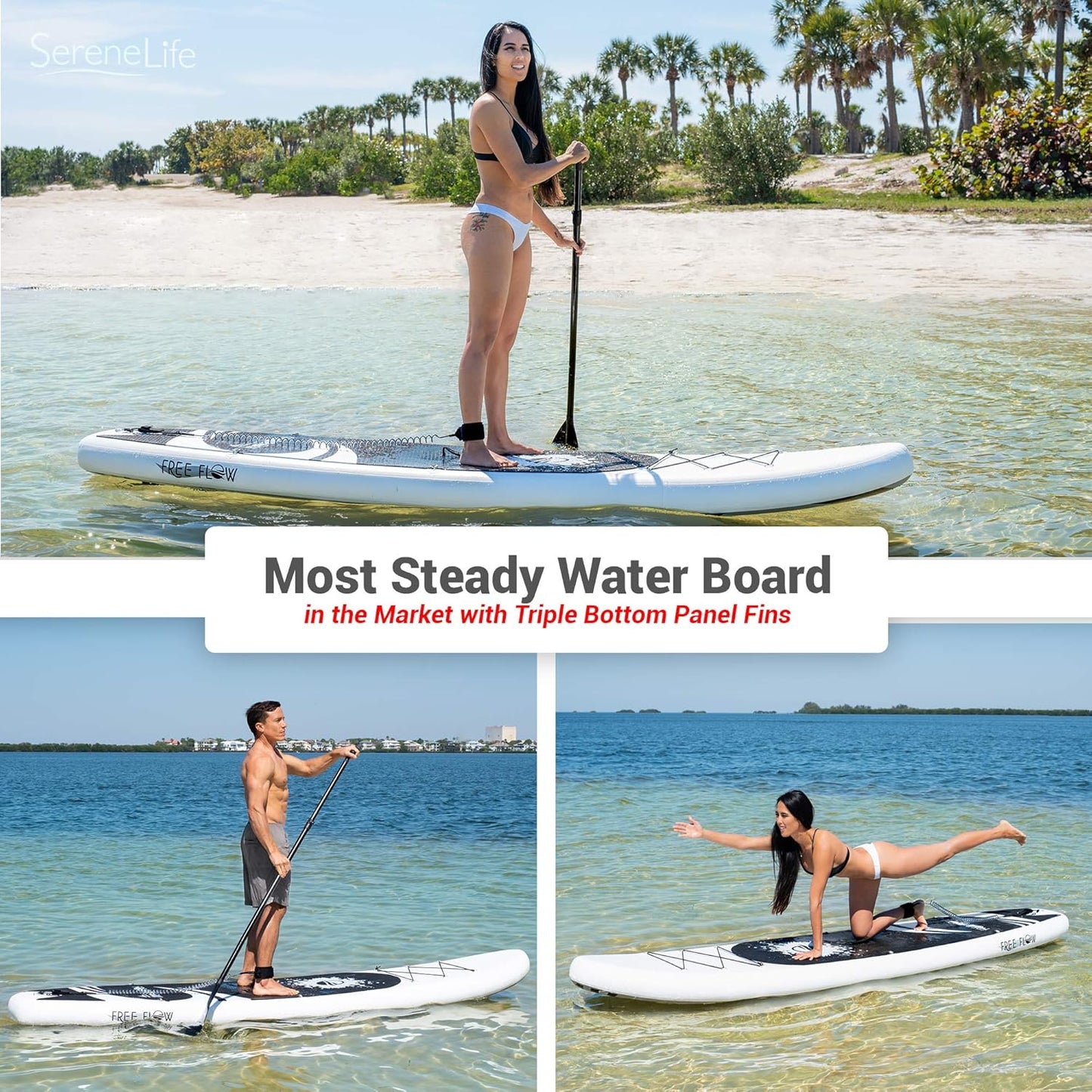 Explore the Waters with Our Inflatable Stand Up Paddle Board - Superior Stability, Non-Slip Deck & All-Inclusive Accessories for Adventurers of All Ages